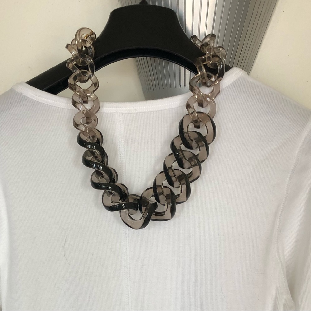 JCrew Lucite Link Necklace, new w/o tag